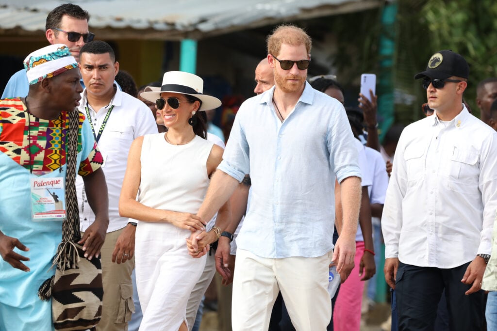 Prince Harry and Meghan Markle on August 17 in Colombia.