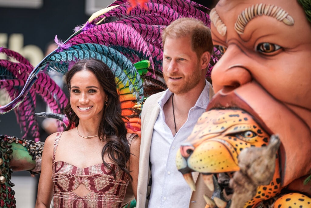 Meghan Markle and Prince Harry together in Colombia on August 15, 2024.