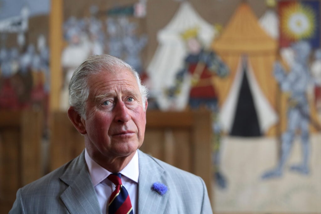 Prince Charles, Prince of Wales visits Tretower Court on July 5, 2018 in Crickhowell, Wales.  