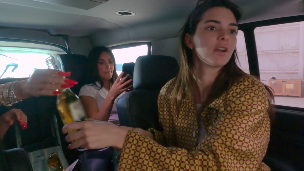 Kendall Jenner in the foreground on The Kardashians.