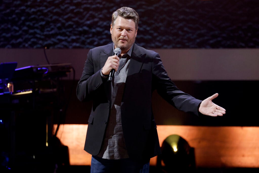 Blake Shelton on January 17, 2024 on a stage.