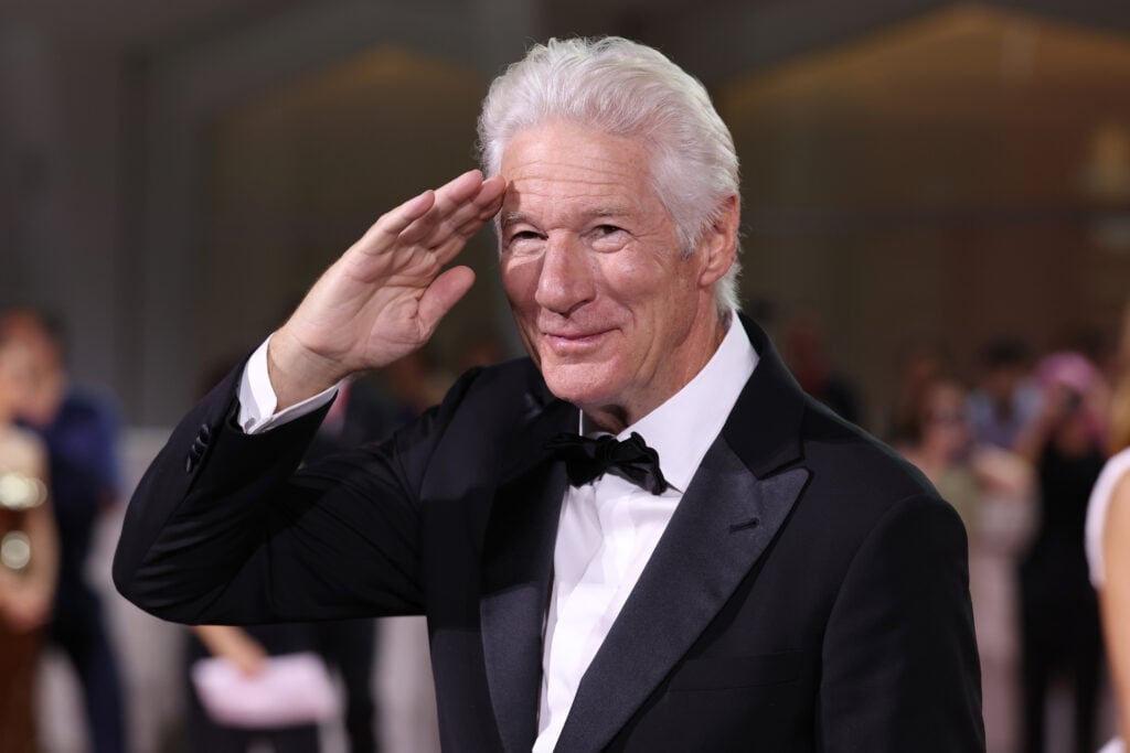 Richard Gere salutes on September 1, 2024.