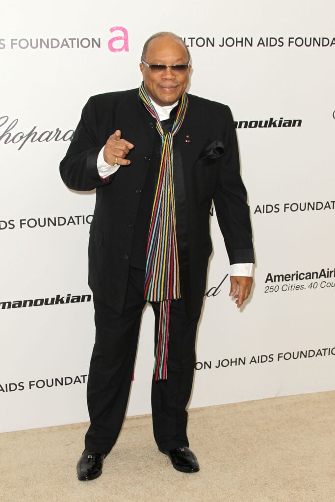 Producer Quincy Jones arrives at the 19th Annual Elton John AIDS Foundation's Oscar viewing party held at the Pacific Design Center on February 27, 2011 in West Hollywood, California.  