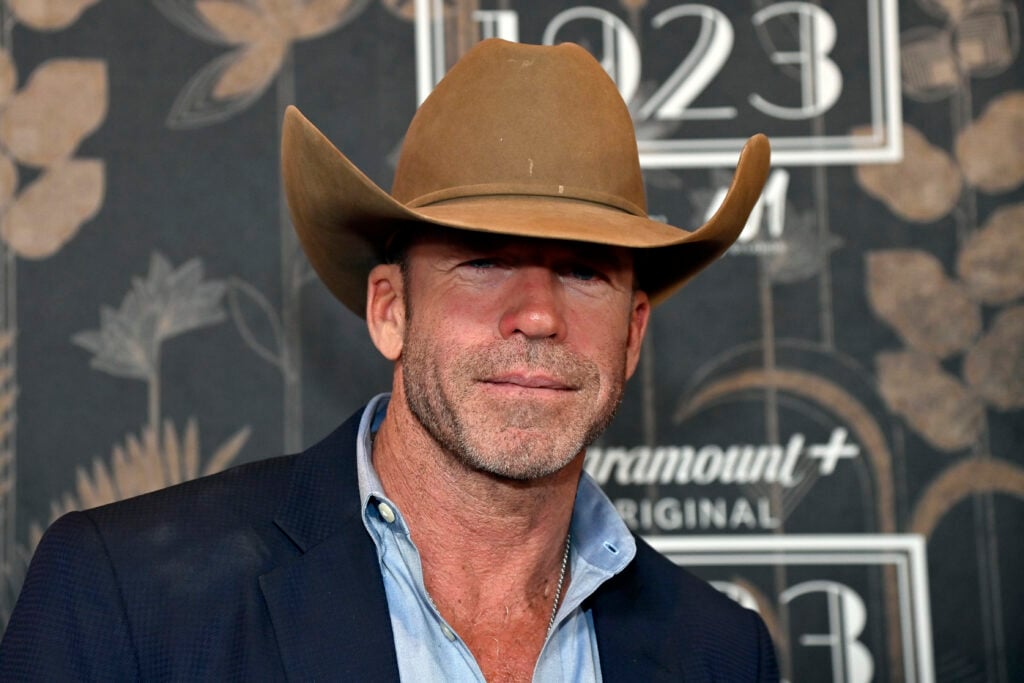 Taylor Sheridan attends the "1923" Las Vegas premiere screening the Encore Theater at Wynn Las Vegas on December 03, 2022 in Las Vegas, Nevada.