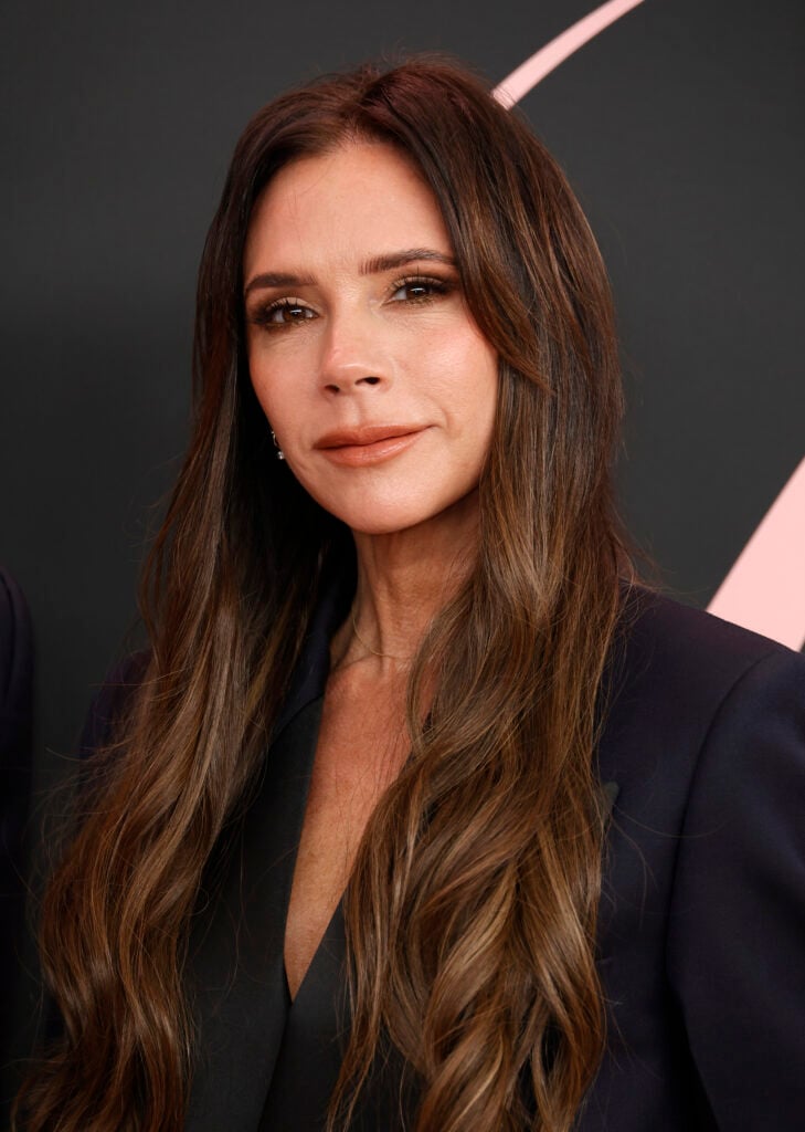 Victoria Beckham attends the premiere of "Lola" at Regency Bruin Theatre on February 03, 2024 in Los Angeles, California. 