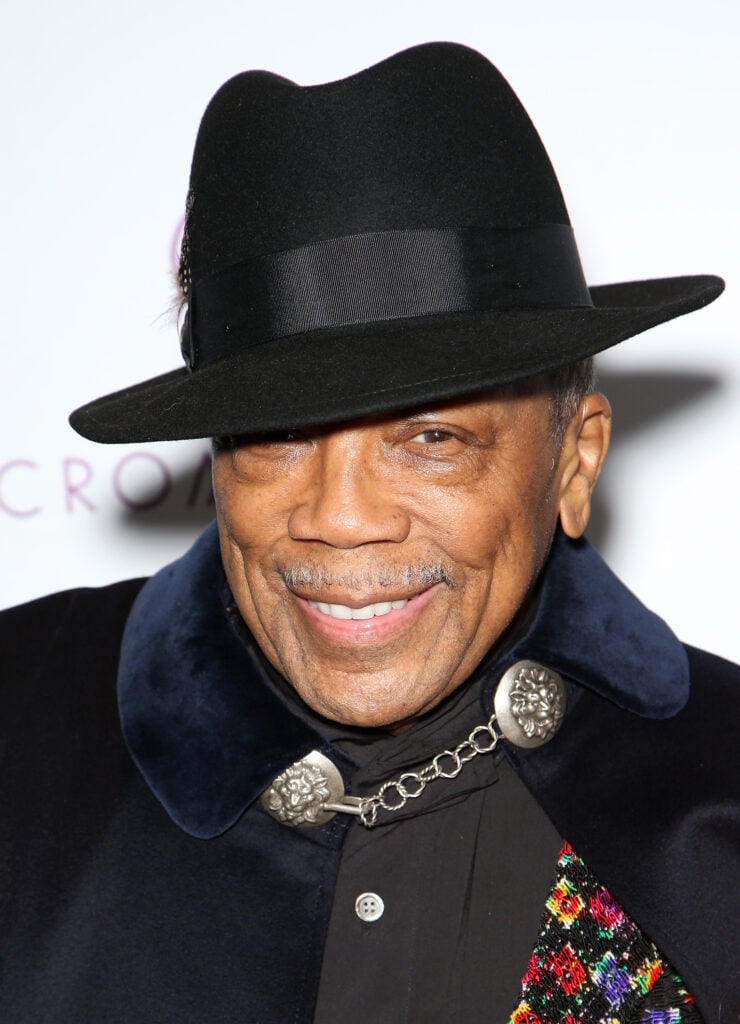 Legendary music producer Quincy Jones attends THRILLER featuring hip-hop artist Chris Brown at Drai's Nightclub at The Cromwell on October 31, 2015 in Las Vegas, Nevada. 