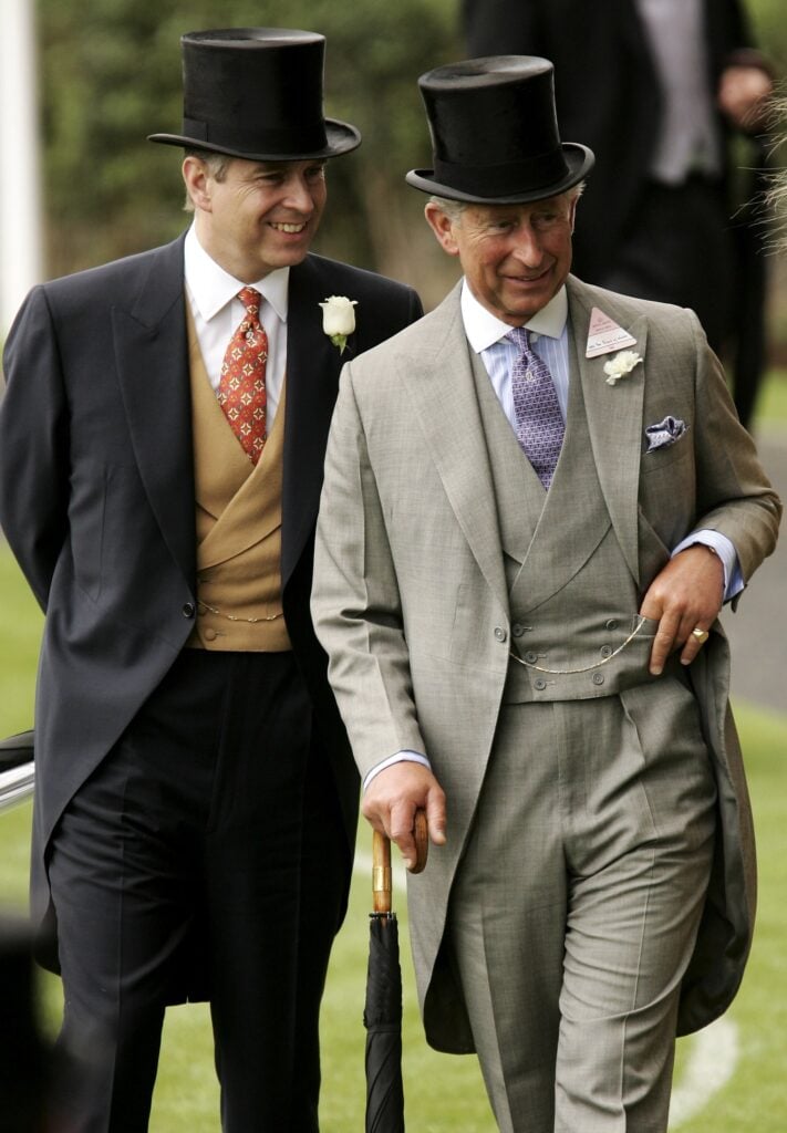 Prince Andrew, Duke of York and Prince Charles, Prince of Wales arrive for the first day of Royal Ascot 2006, at Ascot Racecourse on June 20, 2006 in Ascot, England.  