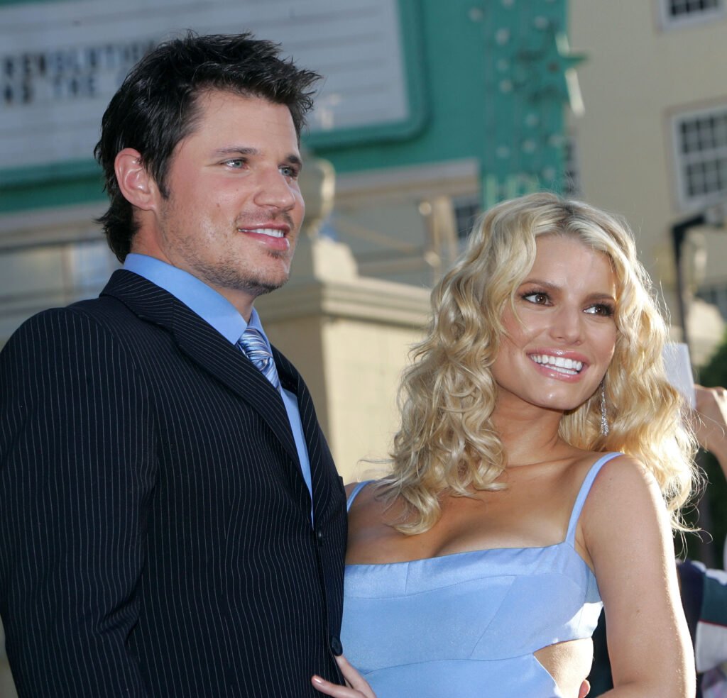 Jessica Simpson and Nich Lachey on July 28, 2005.