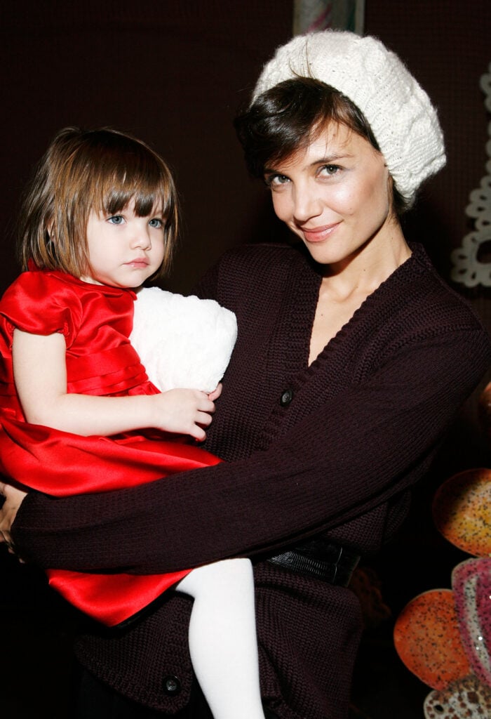 Katie Holmes and her daughter Suri visit  "The Nutcracker" at the New York City Ballet on December 14, 2008 in New York City.