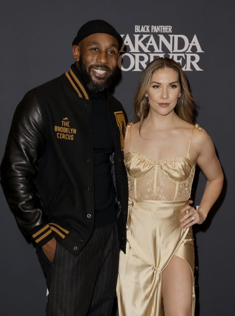 Stephen "tWitch" Boss, just days before his death by suicide, and wife Allison Holker on December 5, 2022.