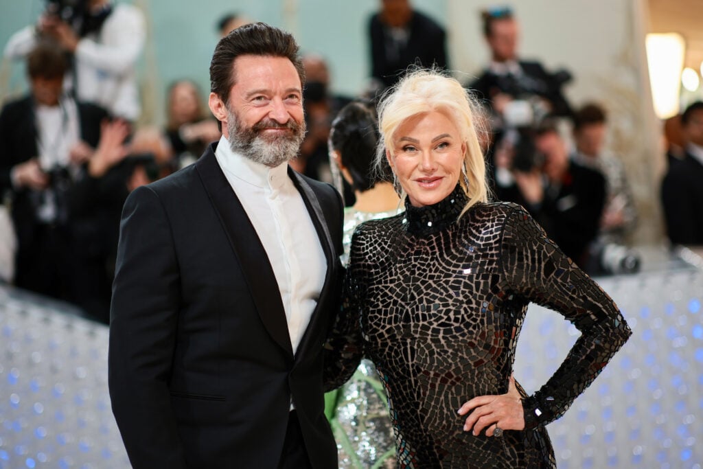 Hugh Jackman and Deborra-Lee Furness attend The 2023 Met Gala Celebrating "Karl Lagerfeld: A Line Of Beauty" at The Metropolitan Museum of Art on May 01, 2023 in New York City.