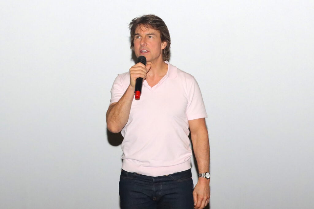 Tom Cruise makes a surprise theatre appearance to celebrate "Mission: Impossible â Dead Reckoning Part One" presented by Paramount Pictures and Skydance at AMC Sunset Place 24 on July 11, 2023, in South Miami, Florida.