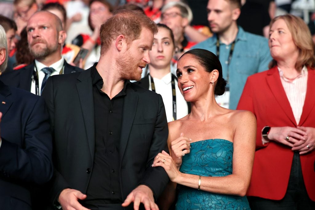 Prince Harry, Duke of Sussex, Meghan, Duchess of Sussex attend the closing ceremony of the Invictus Games Düsseldorf 2023 at Merkur Spiel-Arena on September 16, 2023 in Duesseldorf, Germany.