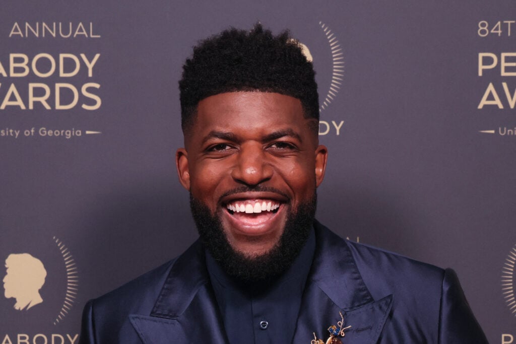 Emmanuel Acho arrives for the 84th Peabody Awards at the Beverly Wilshire Hotel in Beverly Hills, California on June 9, 2024.