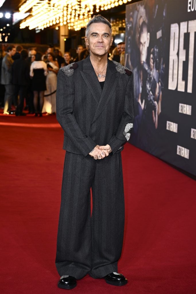 Robbie Williams attends the "Better Man" European Premiere at the Odeon Luxe Leicester Square on November 27, 2024 in London, England.