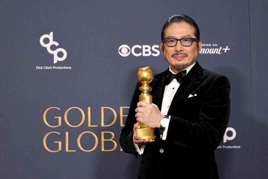 Hiroyuki Sanada, winner of the Best Performance by a Male Actor in a Television Series - Drama award for âShÅgun,â poses in the press room during the 82nd Annual Golden Globe Award at The Beverly Hilton on January 05, 2025 in Beverly Hills, California. 