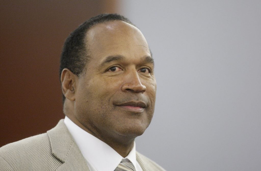 O.J. Simpson appears in District Court during his trial at the Clark County Regional Justice Center September 26, 2008 in Las Vegas, Nevada.
