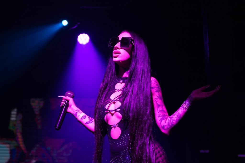 Danielle Bregoli, also known as Bhad Bhabie, performs in August of 2022.