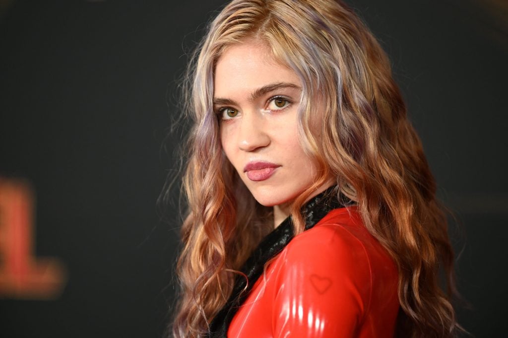 Canadian singer-songwriter Grimes (Claire Elise Boucher) attends the world premiere of "Captain Marvel" in Hollywood, California, on March 4, 2019.