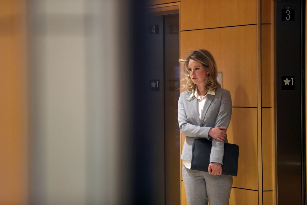 Former Theranos founder and CEO Elizabeth Holmes arrives at the Robert F. Peckham U.S. Federal Court on June 28, 2019 in San Jose, California.