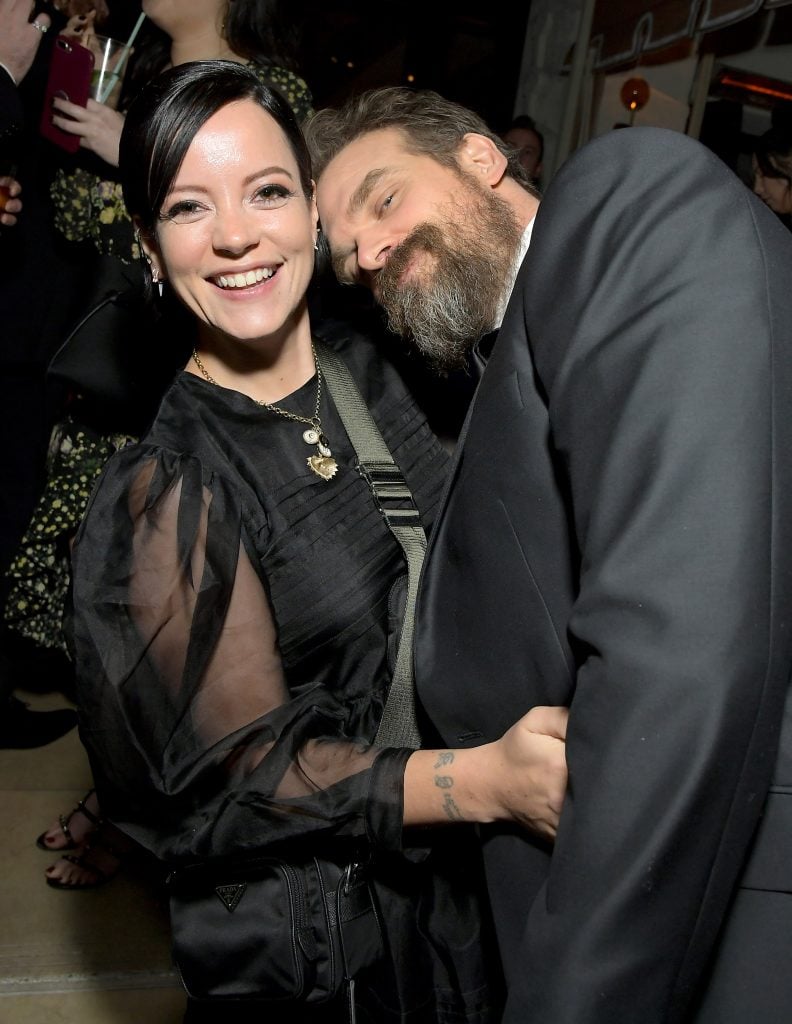Lily Allen and David Harbour attend 2020 Netflix SAG After Party at Sunset Tower on January 19, 2020 in Los Angeles, California.