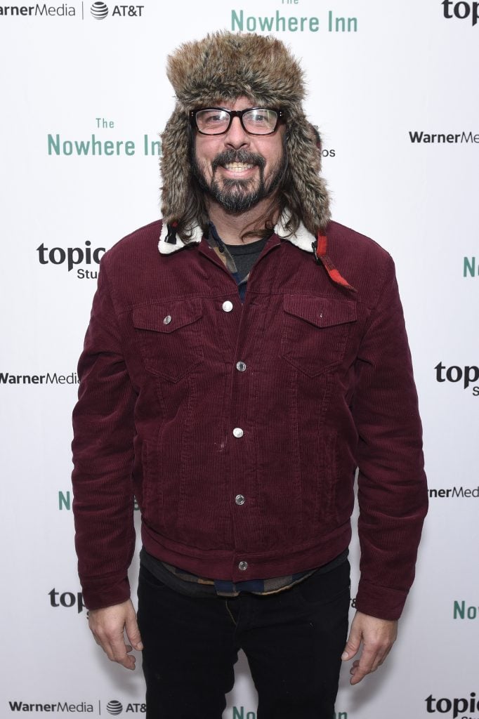 Dave Grohl stops by "The Nowhere Inn" Premiere Party at WarnerMedia Lodge: Elevating Storytelling with AT&T presented by Topic Studios during Sundance Film Festival 2020 on January 26, 2020 in Park City, Utah.