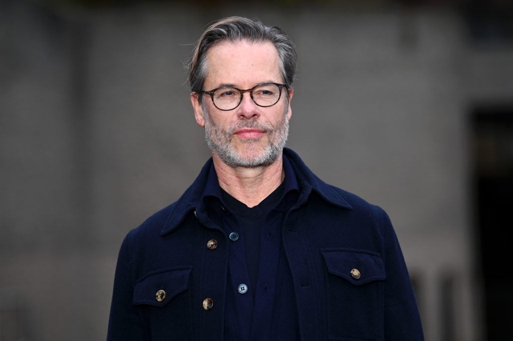 Guy Pearce attends "The Brutalist" photocall at The Barbican Centre on January 15, 2025 in London, England.