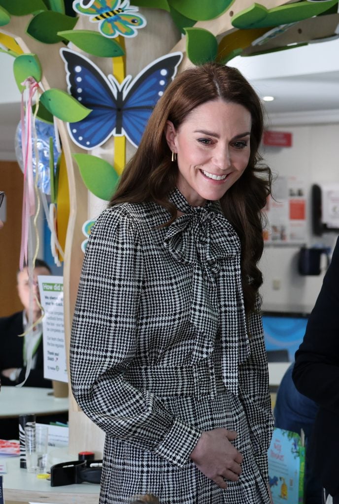 Catherine, Princess of Wales visits TA Hafan, a children's hospice based in Sully, near Cardiff, which supports families in Wales to ensure that children with life-shortening conditions live fulfilling lives, on January 30, 2025 in Sully, Wales.
