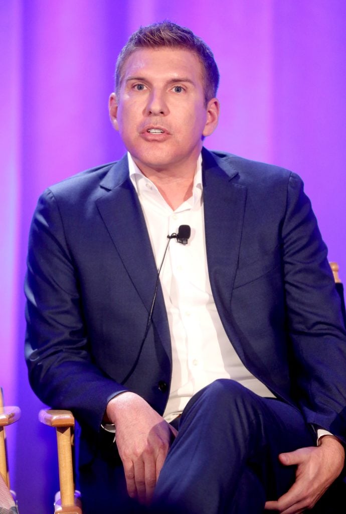 Producer/TV personality Todd Chrisley speaks onstage during the 'Chrisley Knows Best' panel at the 2016 NBCUniversal Summer Press Day at Four Seasons Hotel Westlake Village on April 1, 2016 in Westlake Village, California.