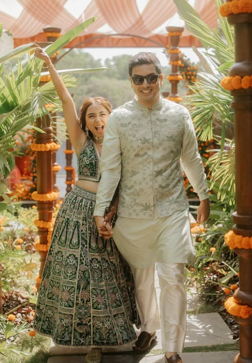 Prajakta Koli - Vrishank Khanal Mehendi pics