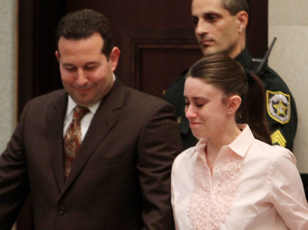 Casey Anthony and her attorney on July 5, 2011.