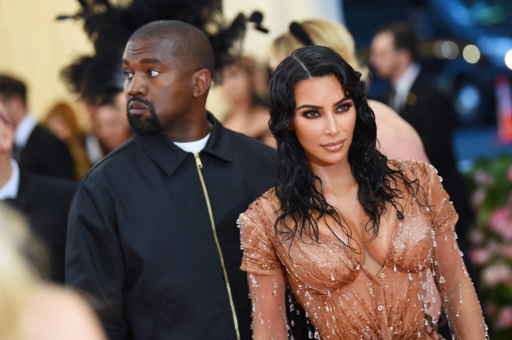 Kim Kardashian West and Kanye West attend The 2019 Met Gala Celebrating Camp: Notes on Fashion at Metropolitan Museum of Art on May 06, 2019 in New York City.