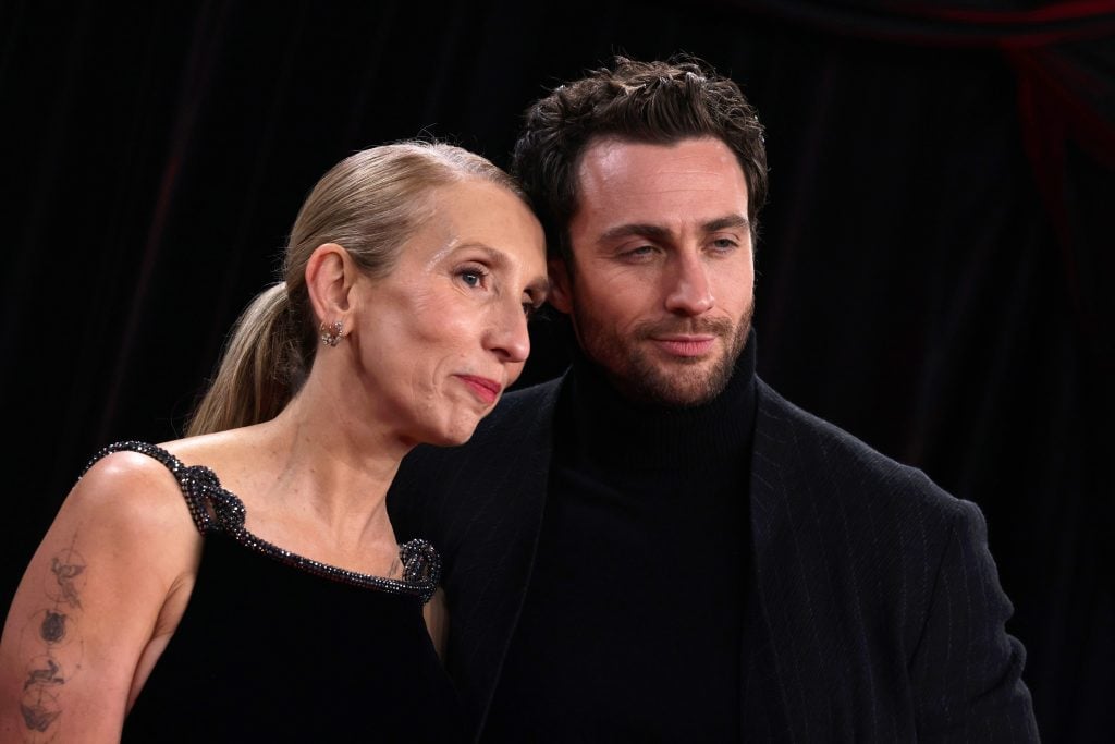Sam Taylor-Johnson and Aaron Taylor-Johnson attend the world premiere of "Nosferatu" at Zoo Palast on December 02, 2024 in Berlin, Germany.