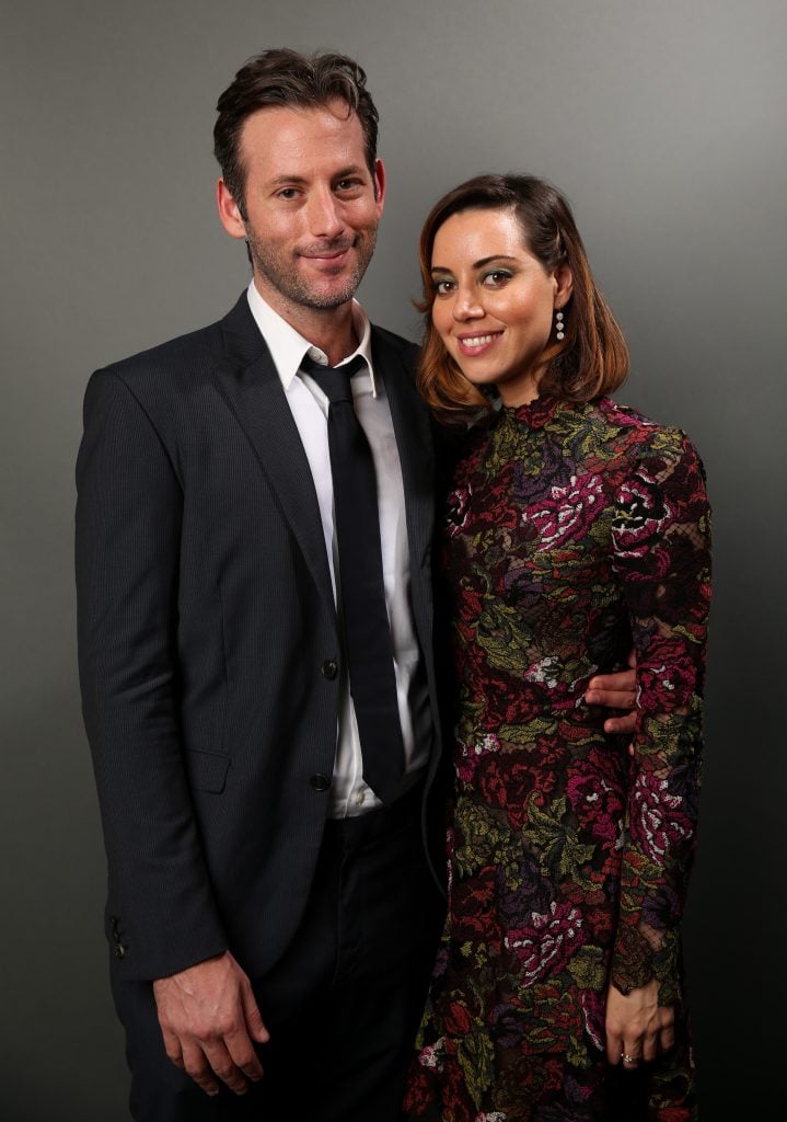 Writer/director Jeff Baena and actress Aubrey Plaza pose for a portrait during Sundance NEXT FEST at The Theatre at Ace Hotel on August 8, 2014 in Los Angeles, California.