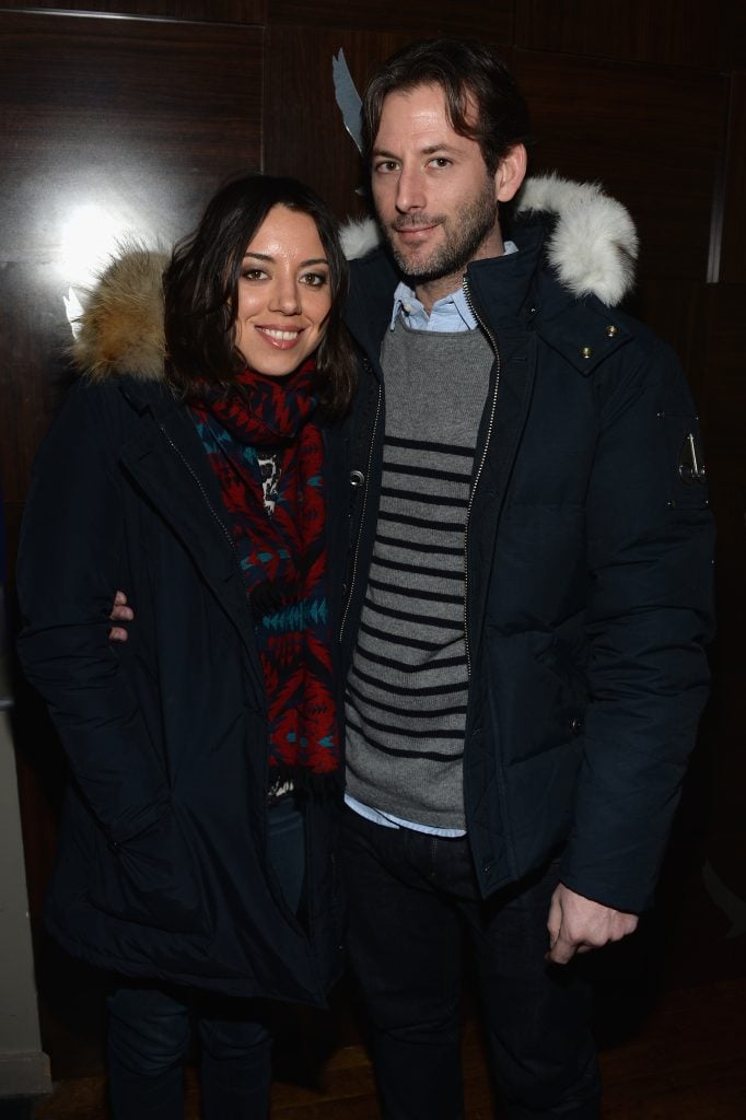 Actress Aubrey Plaza and director/writer Jeff Baena attends the GREY GOOSE Blue Door Hosts "Life After Beth" Party on January 19, 2014 in Park City, Utah.