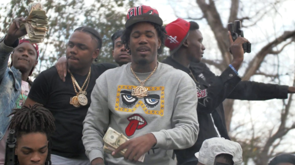 Rapper G$ Lil Ronnie in the music video for his 2019 song "Wops."