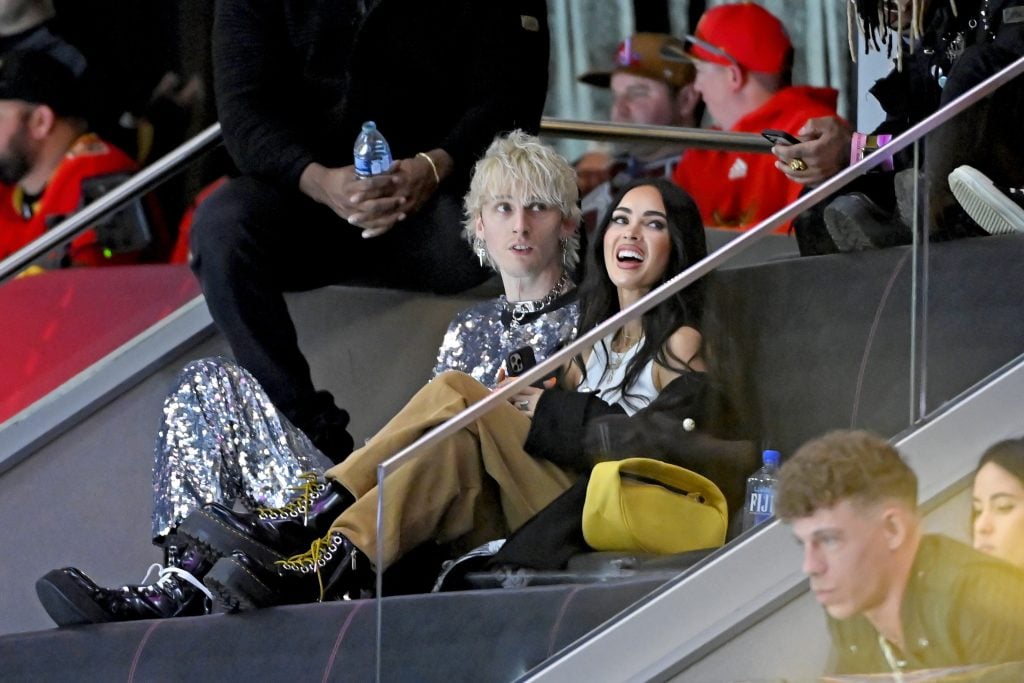 Machine Gun Kelly with Megan Fox on February 5, 2022.