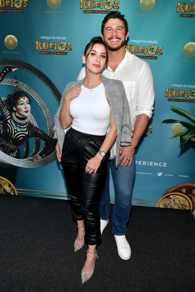 Amber Barnett and Matt Barnett attend the Cirque du Soleil Presents The Atlanta Premiere of KURIOS Cabinet of Curiosity at Atlantic Station on October 06, 2022 in Atlanta, Georgia.