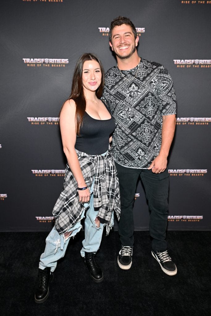 Amber Barnett and Matt Barnett attend a VIP Screening of Paramount Pictures' "Transformers: Rise of the Beasts" at Regal Atlantic Station on May 31, 2023 in Atlanta, Georgia.