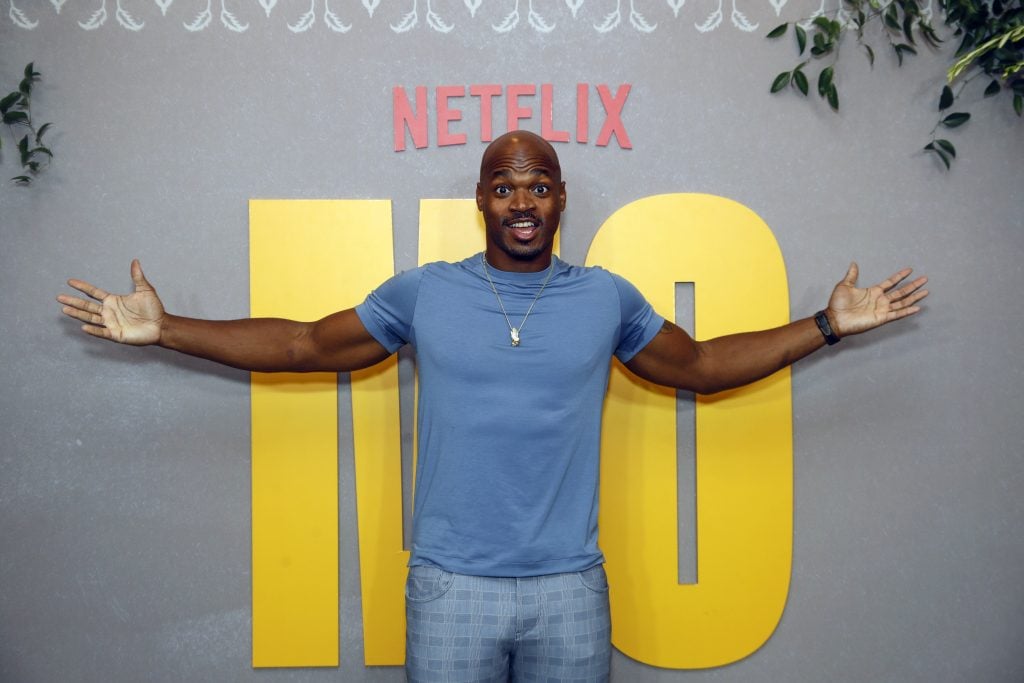 Adrian Peterson attends Netflix's "Mo" Season 2 special screening on January 28, 2025 in Houston, Texas.