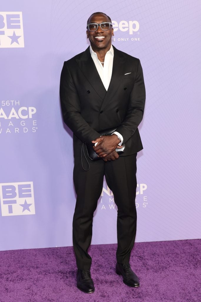 Shannon Sharpe attends the 56th NAACP Image Awards at Pasadena Civic Auditorium on February 22, 2025 in Pasadena, California.