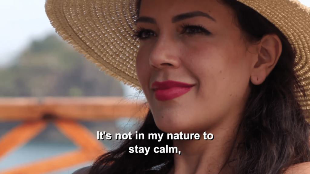 Jasmine Pineda says "it is not in my nature to stay calm."