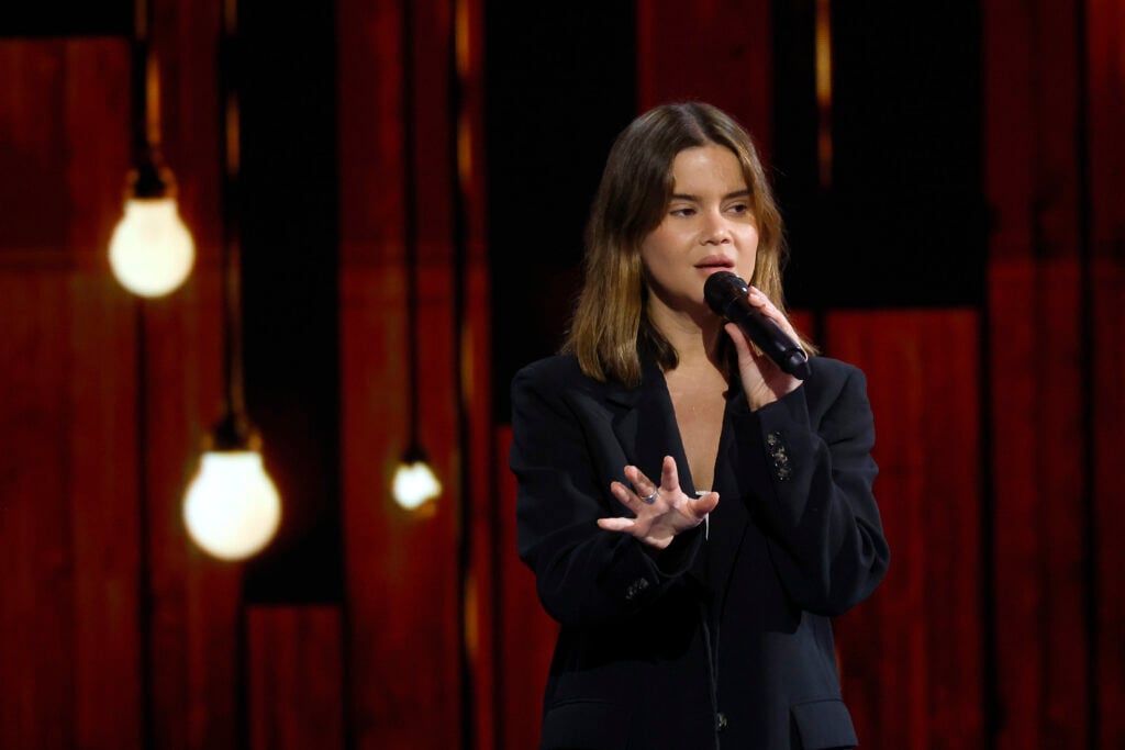 Maren Morris on stage at the DNC on August 21, 2024.