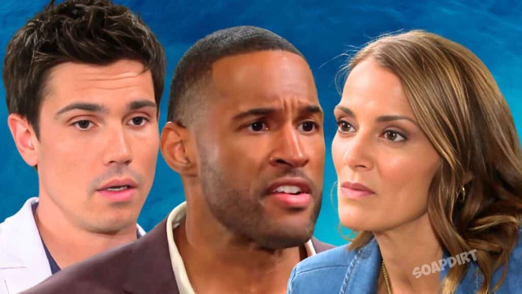 Bold the Beautiful Spoilers: Finn (Tanner Novlan) - Taylor Hayes (Rebecca Budig) - Carter Walton (Lawrence Saint-Victor)
