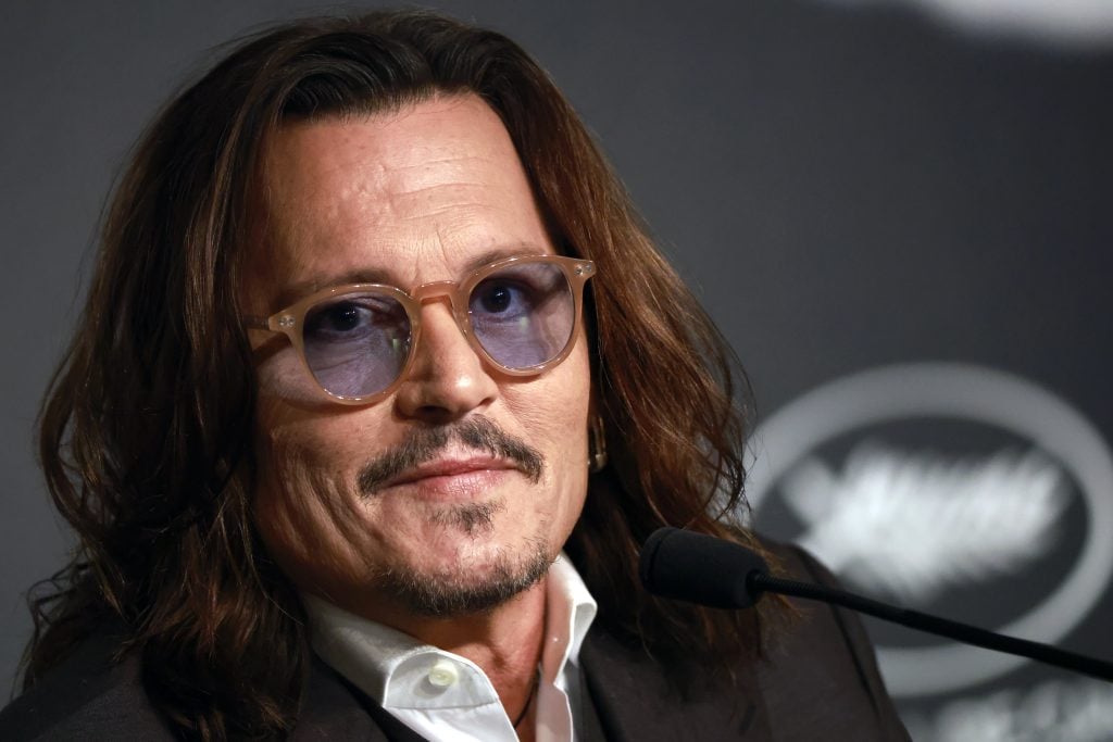 Johnny Depp attends the "Jeanne Du Barry" press conference at the 76th annual Cannes film festival at Palais des Festivals on May 17, 2023 in Cannes, France.
