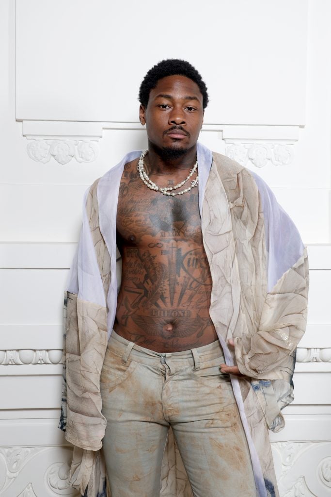 Stefon Diggs attends the Jean Paul Gaultier Haute couture Fall/Winter 2023/2024 show as part of Paris Fashion Week on July 05, 2023 in Paris, France.