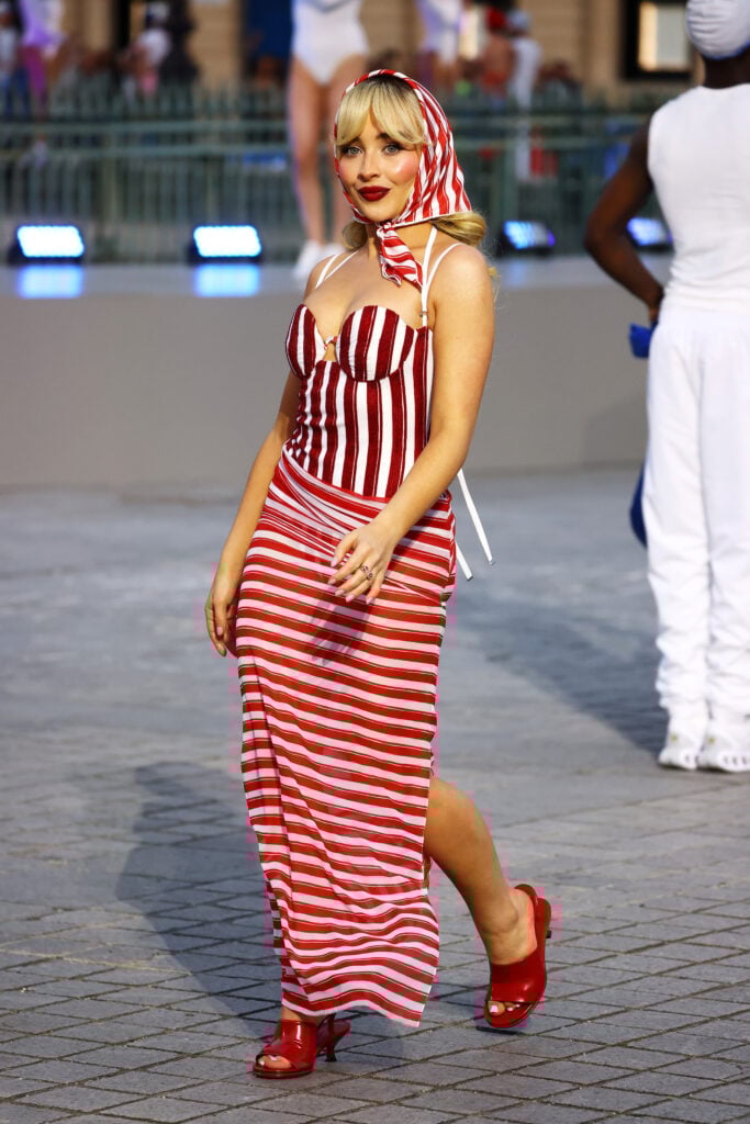 Sabrina Carpenter walks the runway during Vogue World: Paris at Place Vendome on June 23, 2024 in Paris, France.