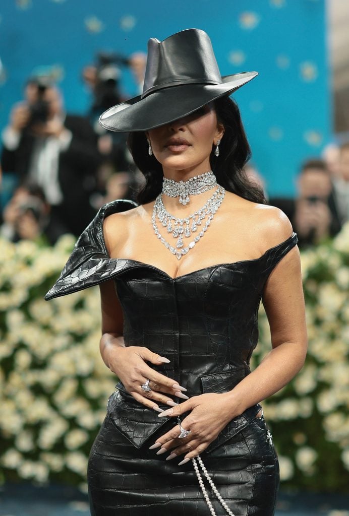 Kim Kardashian attends the 2025 Met Gala Celebrating "Superfine: Tailoring Black Style" at Metropolitan Museum of Art on May 05, 2025 in New York City.