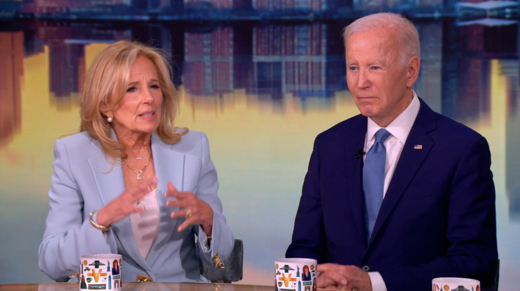 Joe Biden and wife Jill during their recent appearance on ABC's 'The View.'