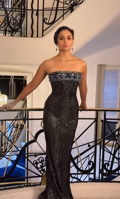 Cannes 2025: Alia Bhatt in Armani gown, taken from Sanya Kapoor instagram